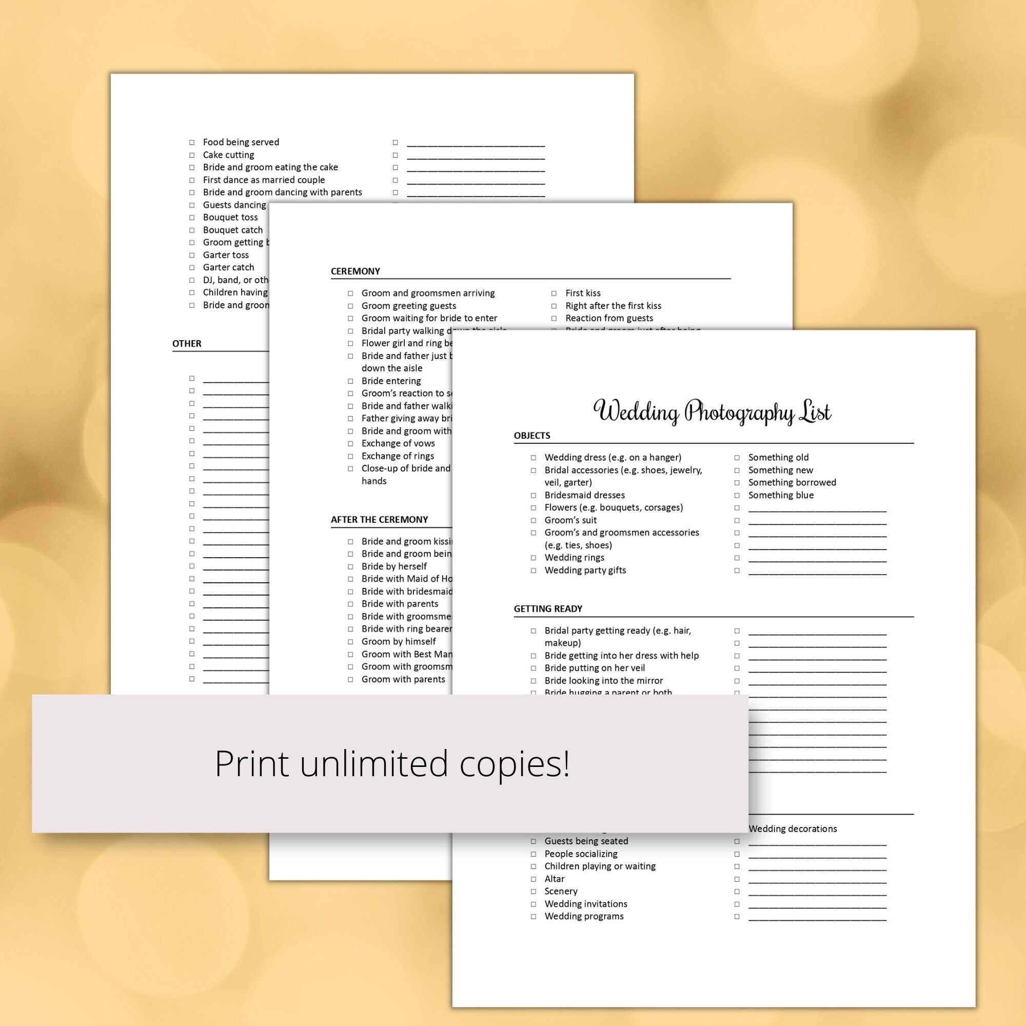 Wedding Photography Shot List Wedding Photo List for Your Wedding