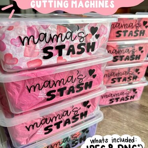 SOLO ARCHIVO SVG - "Mama's Stash": regalo de último minuto, económico, sencillo y personalizable para el Día de la Madre