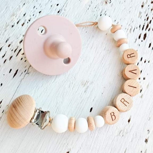 Personalized Pacifier Clip Custom Pacifier Clip Christmas Etsy