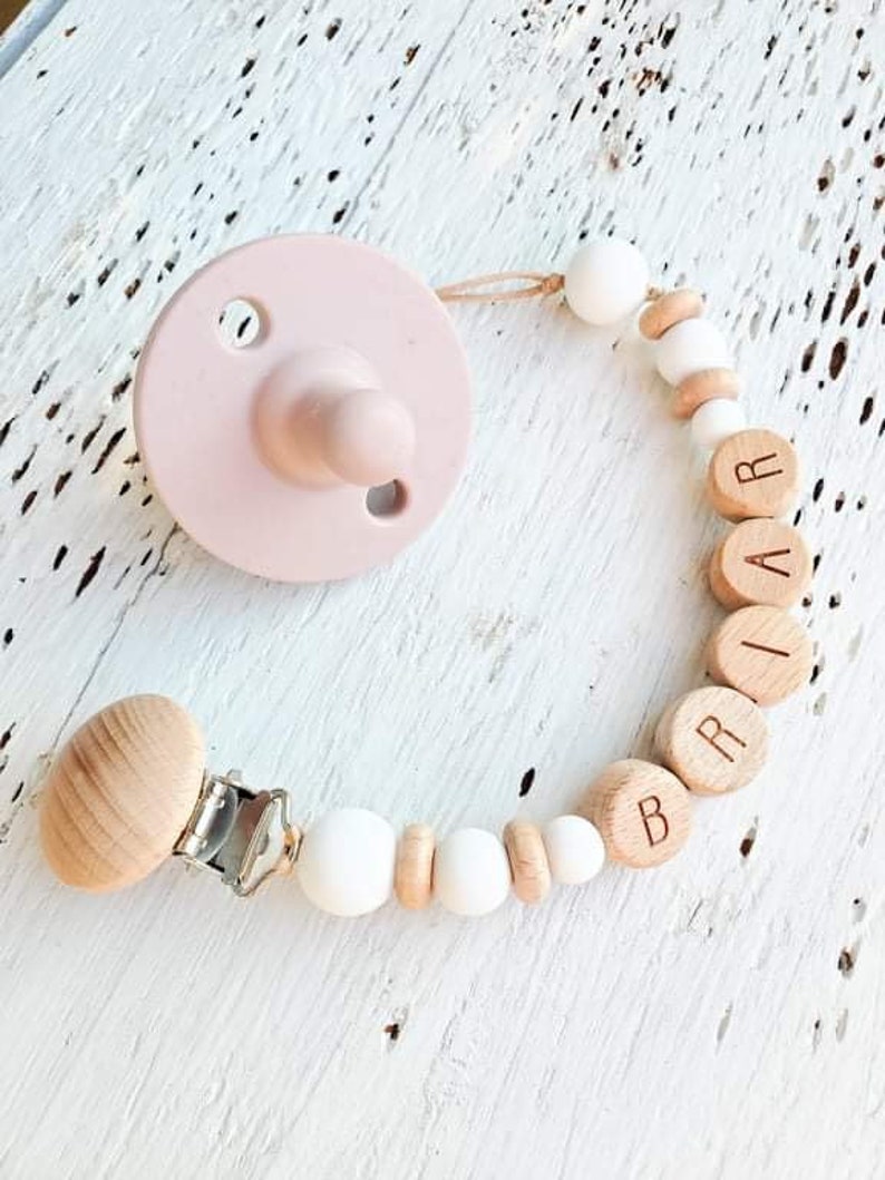 Personalized Pacifier Clip Custom Pacifier Clip Christmas Etsy