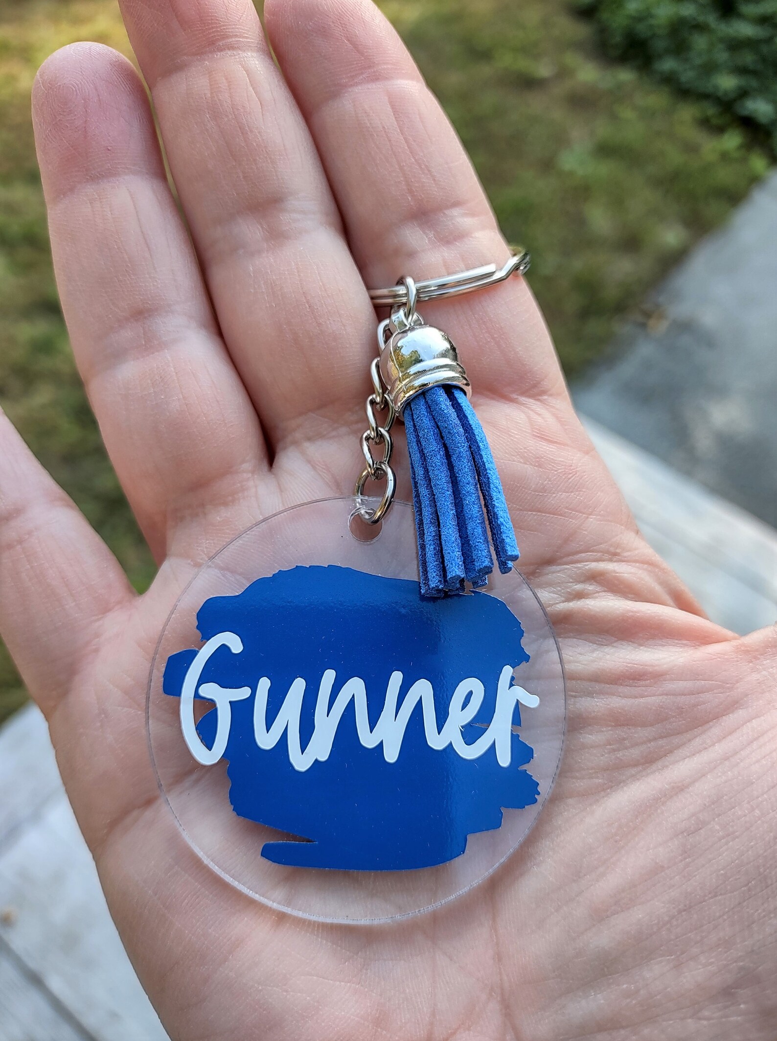 Personalized Name Keychainround Acrylic Keychainname Etsy