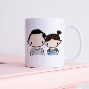 Personalisierte bebilderte Tasse, Geschenk für Familie, Geschenk für Freundin, neues Zuhause Geschenk, neues Job Geschenk, personalisierte Tassen, niedliche Tasse Bild 2