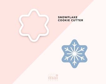 Snowflake Cookie Cutter / Holiday Cookie Cutter / Cute Cookie Cutter / 3D Printed PLA Cookie Fondant Cutter