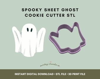 Archivo STL de cortador de galletas fantasma de hoja espeluznante: diseño imprimible en 3D (descarga digital)
