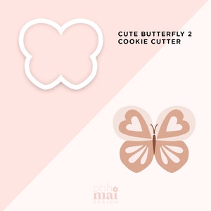 Cute Butterfly Cookie Cutter / Simple Butterfly Cookie Cutter / Baby Shower Cookie Cutter / 3D Printed PLA Cookie Fondant Cutter