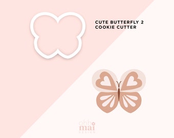 Cute Butterfly Cookie Cutter / Simple Butterfly Cookie Cutter / Baby Shower Cookie Cutter / 3D Printed PLA Cookie Fondant Cutter