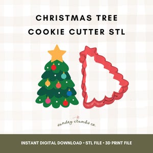 Archivo STL de cortador de galletas de árbol de Navidad: Diseño para impresión 3D (descarga digital)