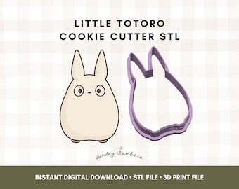 Little Totoro Cookie Cutter STL File:  Baking (Digital Download)