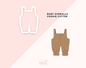 Baby Overalls Romper Cookie Cutter / Baby Shower Cookie Cutter / Cute Cookie Cutter / 3D Printed PLA Cookie Fondant Cutter