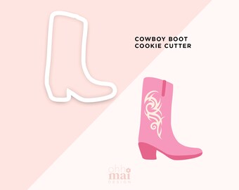 Cowgirl Boot Cookie Cutter / Cute Cowboy Cookie Cutter / Cute Cookie Cutter / 3D Printed PLA Cookie Fondant Cutter