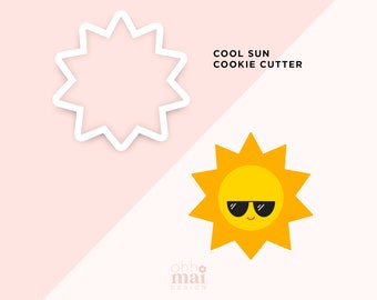 Cute Sun Cookie Cutter / Planets Cookie Cutter / Sunshine Themed Cookie Cutter / 3D Printed PLA Cookie Fondant Cutter