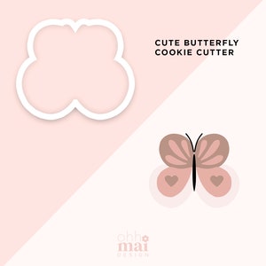 Cute Butterfly Cookie Cutter / Simple Butterfly Cookie Cutter / Baby Shower Cookie Cutter / 3D Printed PLA Cookie Fondant Cutter