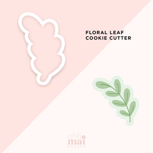 Floral Leaf Cookie Cutter / Spring Summer Floral Cookie Cutter / 3D Printed PLA Cookie Fondant Cutter