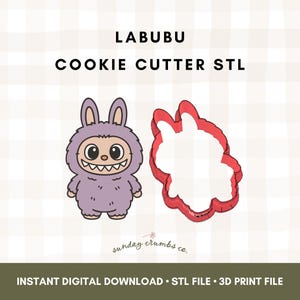 Kaninmonster Kakutstickare STL: 3D-utskriftsfil (digital nedladdning)
