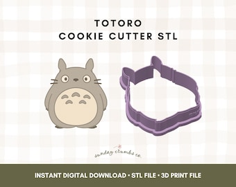 Archivo STL del cortador de galletas de Totoro: Horneado (Descarga digital)