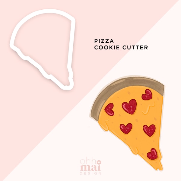 Cute Pizza Cookie Cutter / Cheese Pizza Cookie Cutter / Cute Dessert Cookie Cutter / 3D Printed PLA Cookie Fondant Cutter