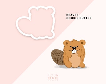 Beaver Cookie Cutter / Cute Animal Cookie Cutter / Cute Cookie Cutter / 3D Printed PLA Cookie Fondant Cutter