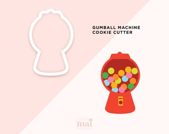 Gumball Machine Cutter / Candy Cookie Cutter / Cute Cookie Cutter / 3D Printed PLA Cookie Fondant Cutter