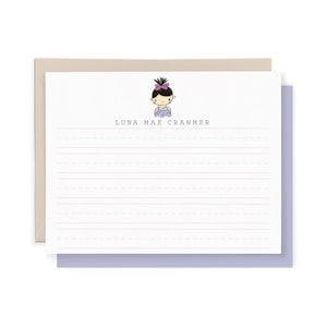 Carte piatte personalizzate illustrate, Set di cancelleria per bambini, Cancelleria per bambini, Cancelleria personalizzata, set fisso