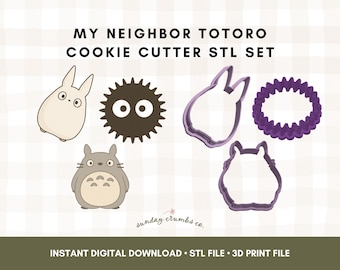 Totoro Cookie Cutter Set: 3D Print STL Files (Digital Download)