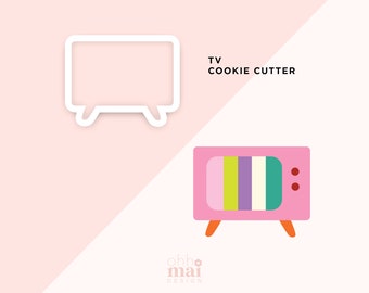 TV Cookie Cutter / Retro TV Cookie Cutter / Cute Cookie Cutter / 3D Printed PLA Cookie Fondant Cutter