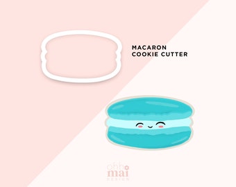 Cute Macaron Cookie Cutter / French Macaron Cookie Cutter / Cute Dessert Cookie Cutter / 3D Printed PLA Cookie Fondant Cutter