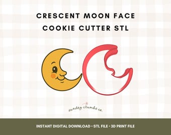Archivo STL de cortador de galletas con forma de luna creciente: Diseño para impresión 3D (descarga digital)