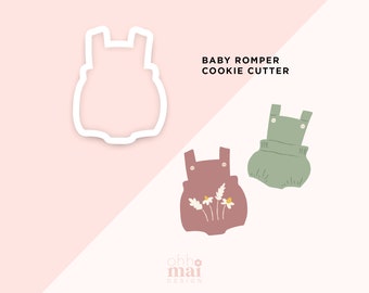 Baby One Piece Romper Cookie Cutter / Baby Shower Cookie Cutter / Cute Cookie Cutter / 3D Printed PLA Cookie Fondant Cutter