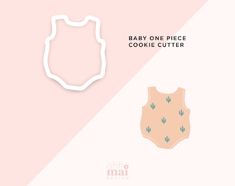 Baby One Piece Romper Cookie Cutter / Baby Shower Cookie Cutter / Cute Cookie Cutter / 3D Printed PLA Cookie Fondant Cutter