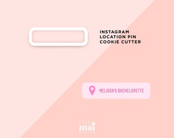 IG Location Pin Cookie Cutter / Location Cookie Cutter / Bachelorette Party Cookie Cutter / 3D Printed PLA Cookie Fondant Cutter