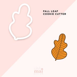 Fall Leaf Cookie Cutter / Halloween Fall Cookie Cutter / Autumn Leaves Cookie Cutter / 3D Printed PLA Cookie Fondant Cutter