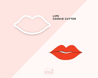 Lips Cookie Cutter / Valentines Day Lips Cookie Cutter / Cute Cookie Cutter / 3D Printed PLA Cookie Fondant Cutter