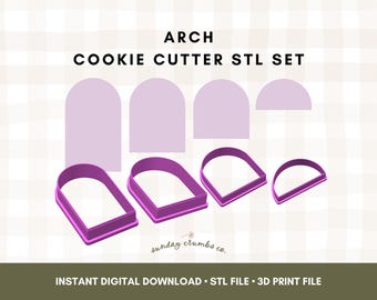 Arch Cookie Cutter Set STL: 3D Print File (Digital Download)