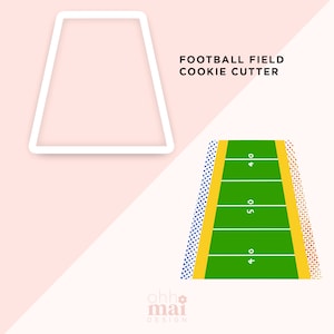 Football Field Yardline Cookie Cutter / Super Bowl Cookie Cutter / Cute Cookie Cutter / 3D Printed PLA Cookie Fondant Cutter