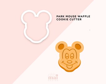 Mouse Park Waffle Cookie Cutter / Theme Park Snacks Cookie Cutter / Cute Cookie Cutter / 3D Printed PLA Cookie Fondant Cutter