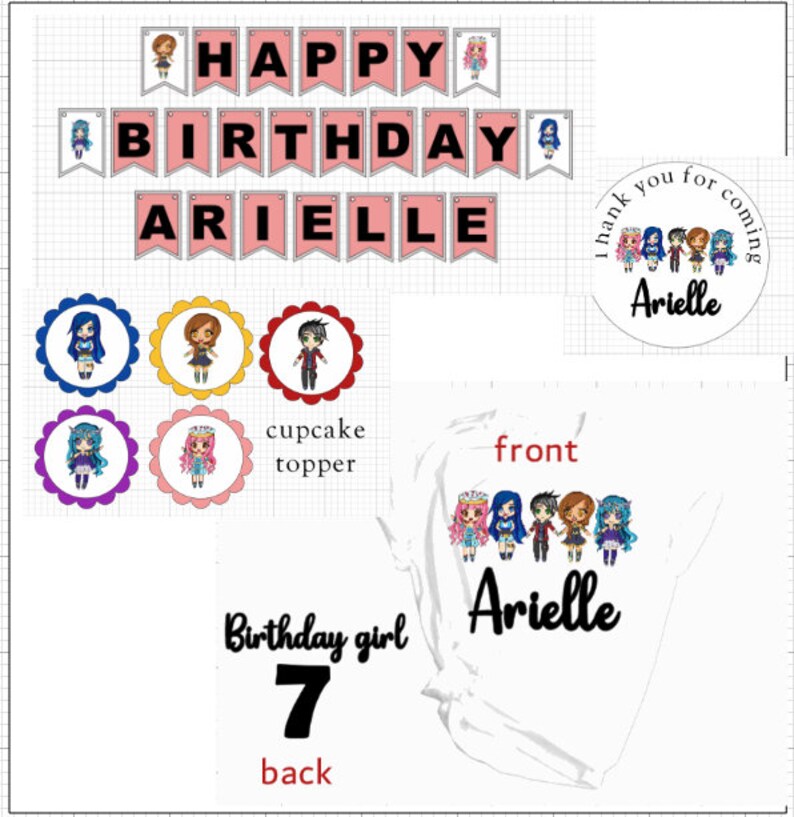 Funneh and the Krew Birthday Package | Etsy