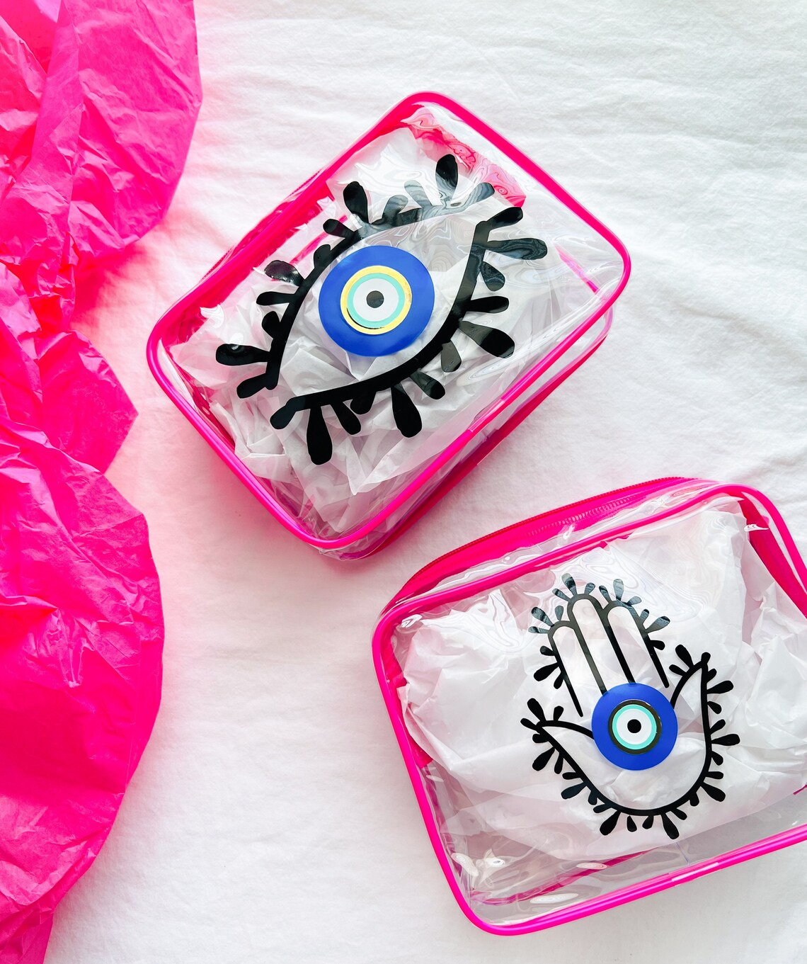 Amida Eye Makeup Bag Evil Eye Makeup Bag Hamsa Hand Makeup Etsy