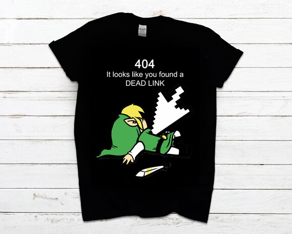 Top T Shirt Tee Shirt The Legend Of Zelda 404 Dead Link Etsy Canada