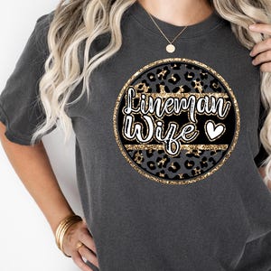 Linewife Cheetah Leopard Circle Black Gold- T-shirt, Tank, Crewneck, Hoodie