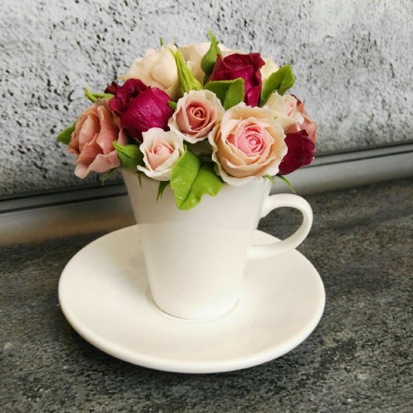 Bouquet de fleurs artificielles en argile polymère décoration bohème arrangements floraux meubles et décoration faits à la main bouquet de fleurs séchées accessoires de mariage
