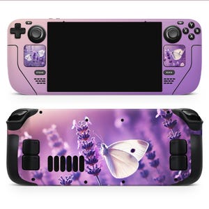 Steam Deck/OLED Skin/Wrap with Premium 3M Vinyl | Lavender Wings – Elegantly Personalize Your Console with Eco-Friendly Materials