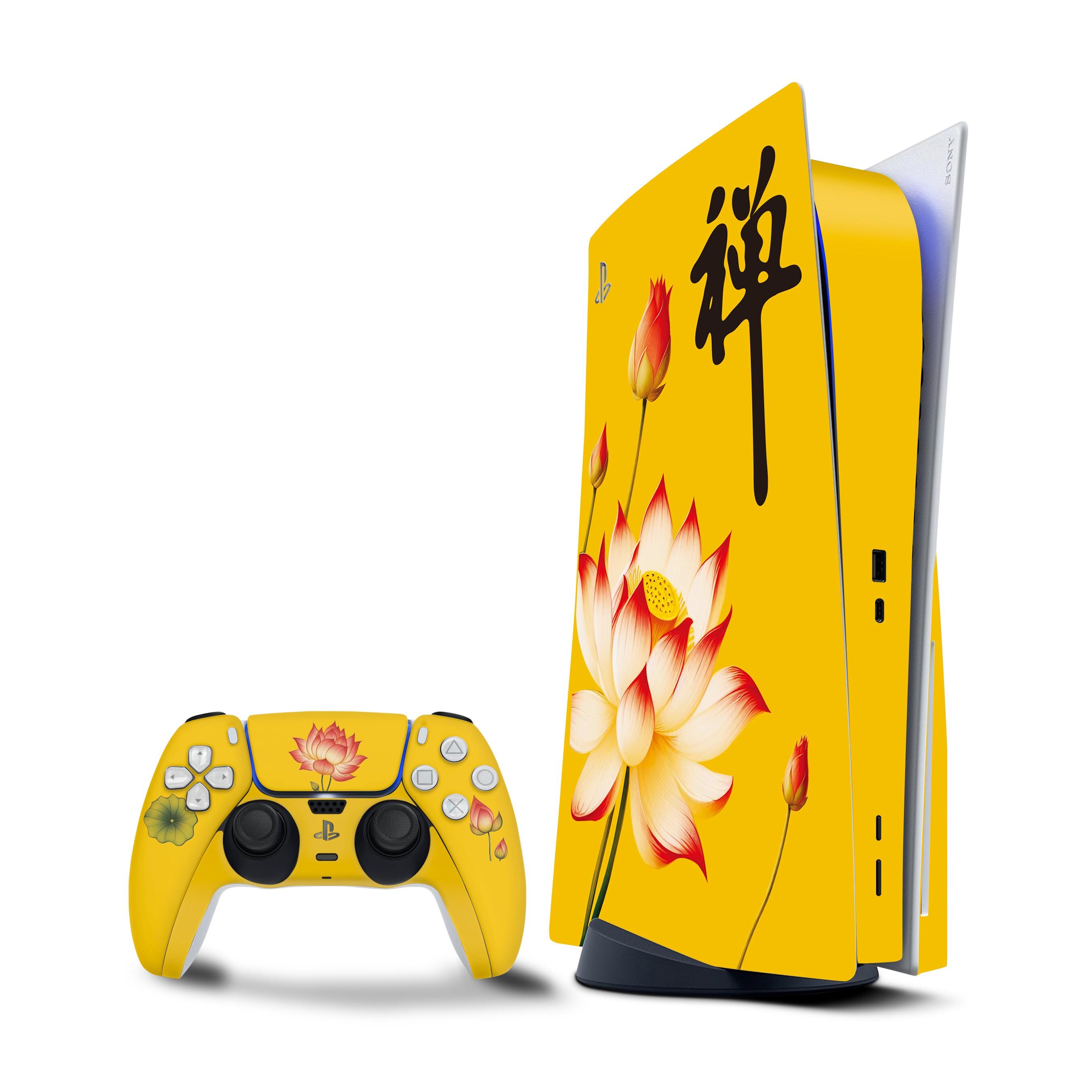Zen Bloom: personaliza tu consola / Funda de vinilo 3M para PS5 / PS5 Slim / PS5 PRO / Funda de consola personalizada