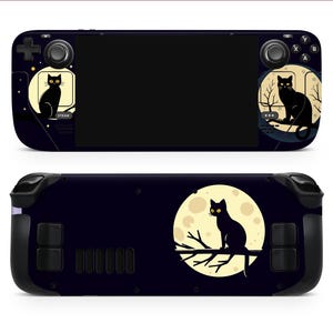 Moonlit Whiskers – Elegantly Personalize Your Console | Premium 3M Vinyl Skin/Wrap for Steam Deck/OLED
