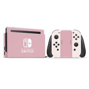Dusty rose vinyl skin wrap voor Nintendo Switch & Switch OLED - gemaakt van grondstof 3 M grafische film