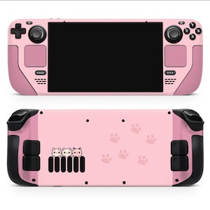 Kitty Peeking with 2 Serene Variants to Elegantly Personalize Your Console | Premium 3M Vinyl Skin/Wrap for Steam Deck/OLED