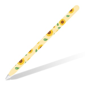 Custodia/involucro in vinile 3M con stampa di girasoli per Apple Pencil 1a / 2a / Pro