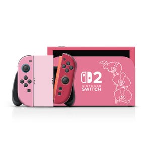 Pellicola protettiva in vinile Pink Pop per Nintendo Switch e Switch OLED - Realizzata con pellicola grafica 3M in materiale grezzo