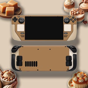 Steam Deck/OLED Skin/Wrap with Premium 3M Vinyl | Caramel Swirl   – Elegantly Personalize Your Console with Eco-Friendly Materials