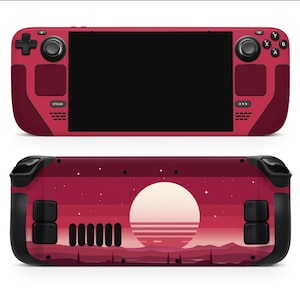 Ruby Dream 3 Variants: Plain, Minimal Lines, and Scenic Design | 3M Vinyl Skin/Wrap for Steam Deck/OLED