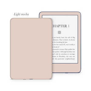 Coffee latte inspired 3M premium vinyl skins wraps for Amazon Kindle Light mocha